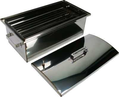 Коптильня двухъярусная нержавейка БК.04+сумка из брезента в подарок